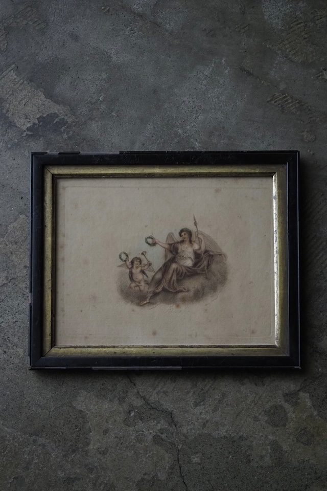 天使が祝福する額縁-antique black frame