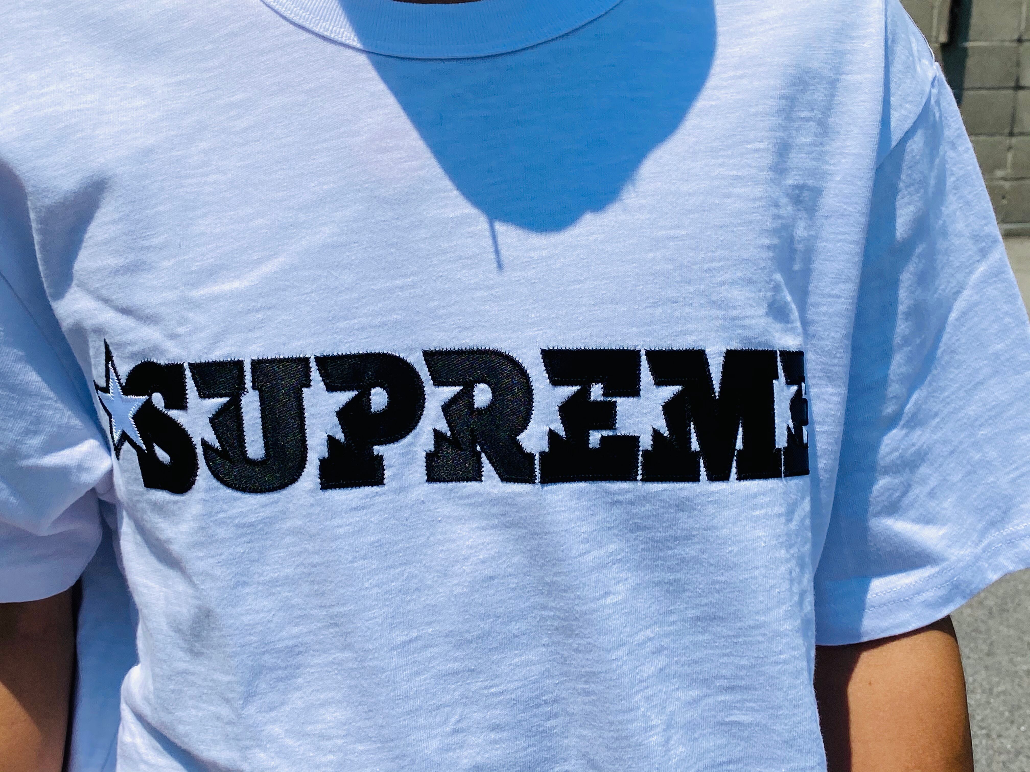 Supreme 20SS STAR LOGO S/S TOP WHITE LARGE 70JF6854 | BRAND BUYERS