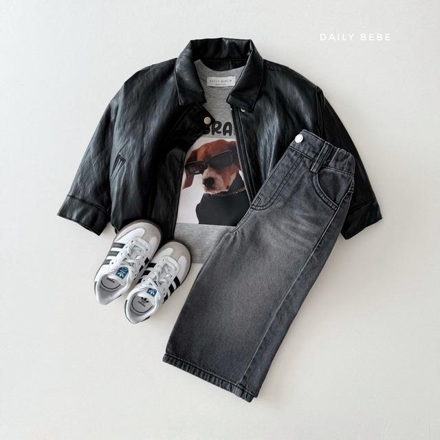 [即納XL]≪DAILYBEBE≫kkaejuk jacket black (kids) 26