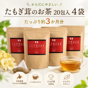 約3か月分！たもぎ茸のお茶（20包×4袋）～気軽にエルゴチオネインを摂取 ♪～