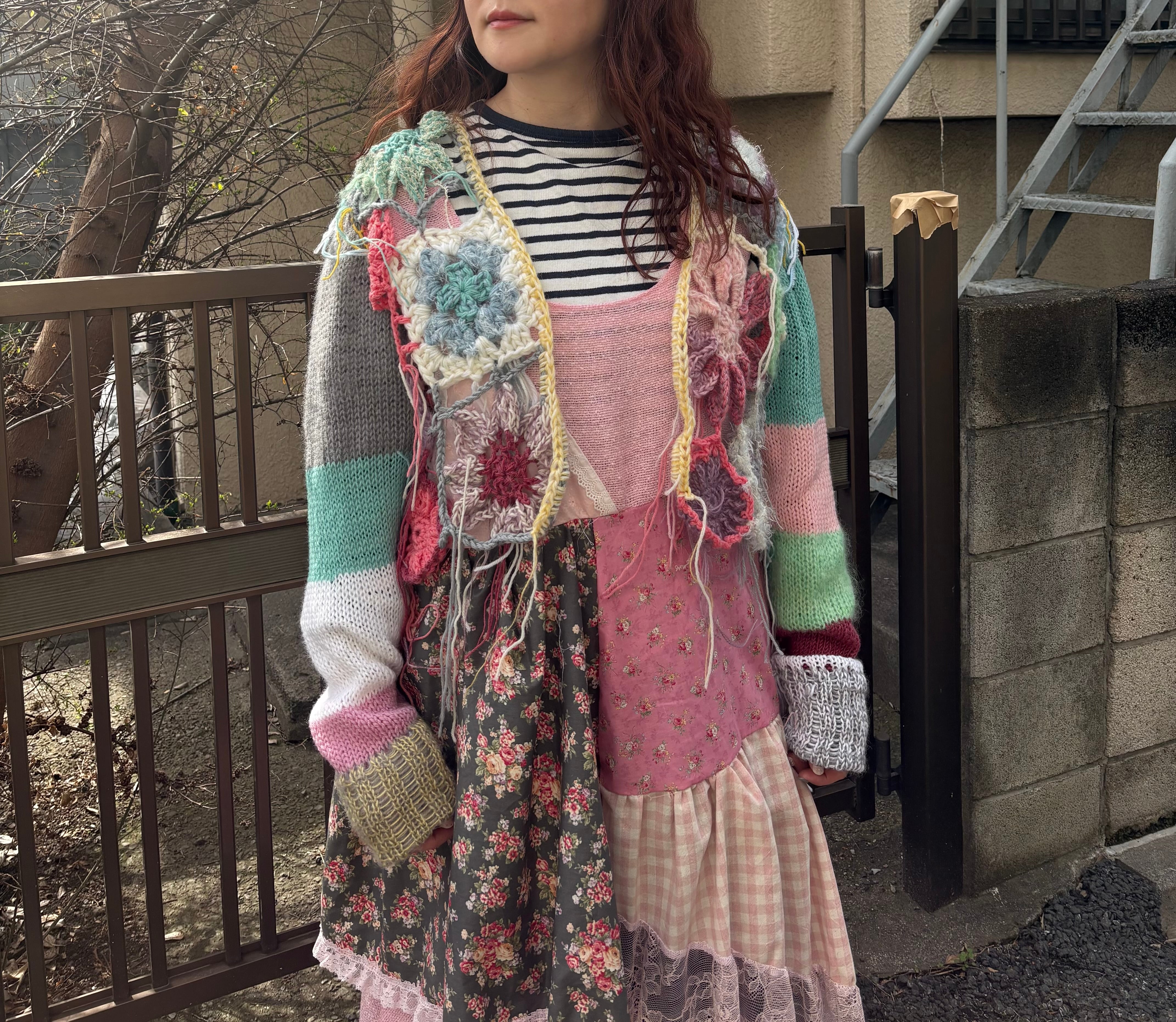 yushokobayashi ニット yushokobayashi/mix knit cardigan | とじこみ