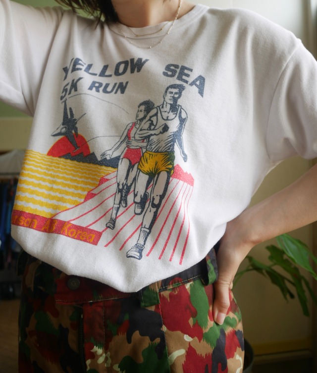 80s Vintage "YELLOW SEA 5K RUN" Kunsan Air Base Korea tee