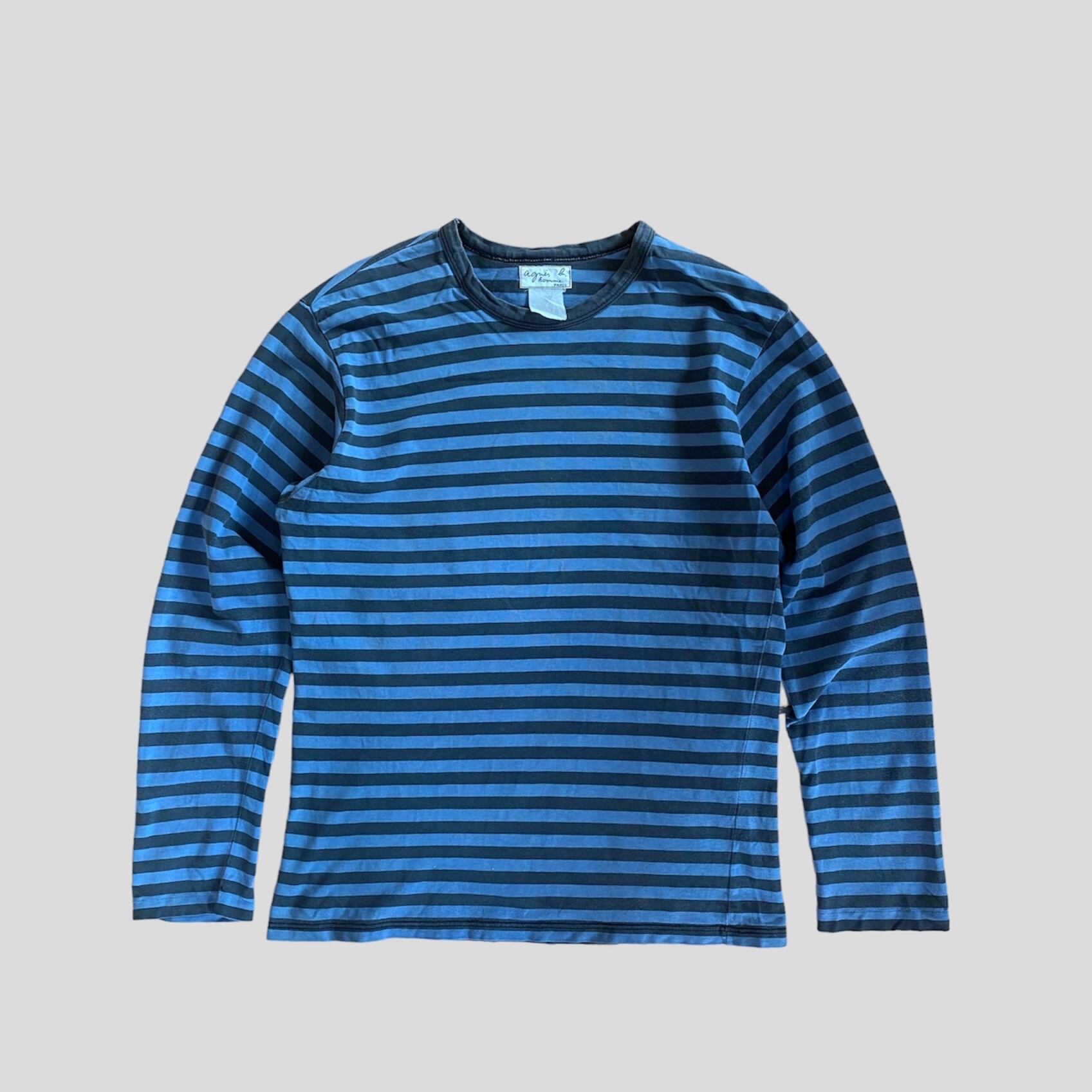 90s agnes b. homme border long sleeve