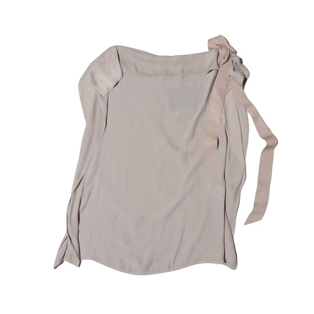 unused) lanvin  by Alber Elbaz.   draped pullover blouse