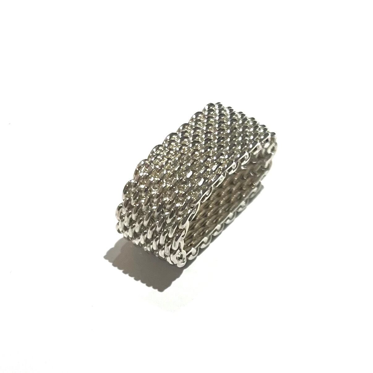 希少【TIFFANY＆CO】2479【14.5号】ティファニーサマセットメッシュ