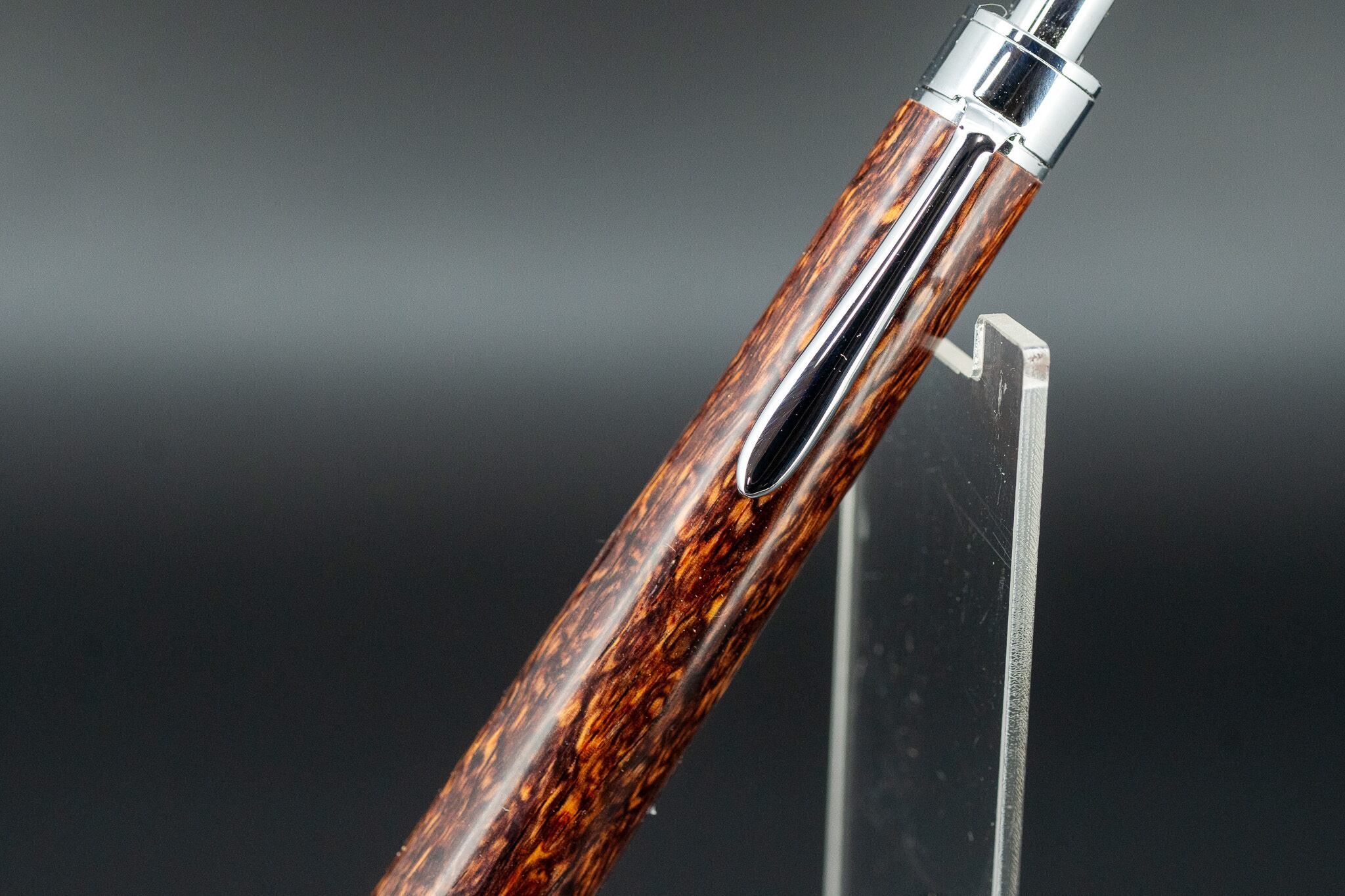 【東洋のローズウッド】 縞紫檀 朱雀杢 極上 silver MP