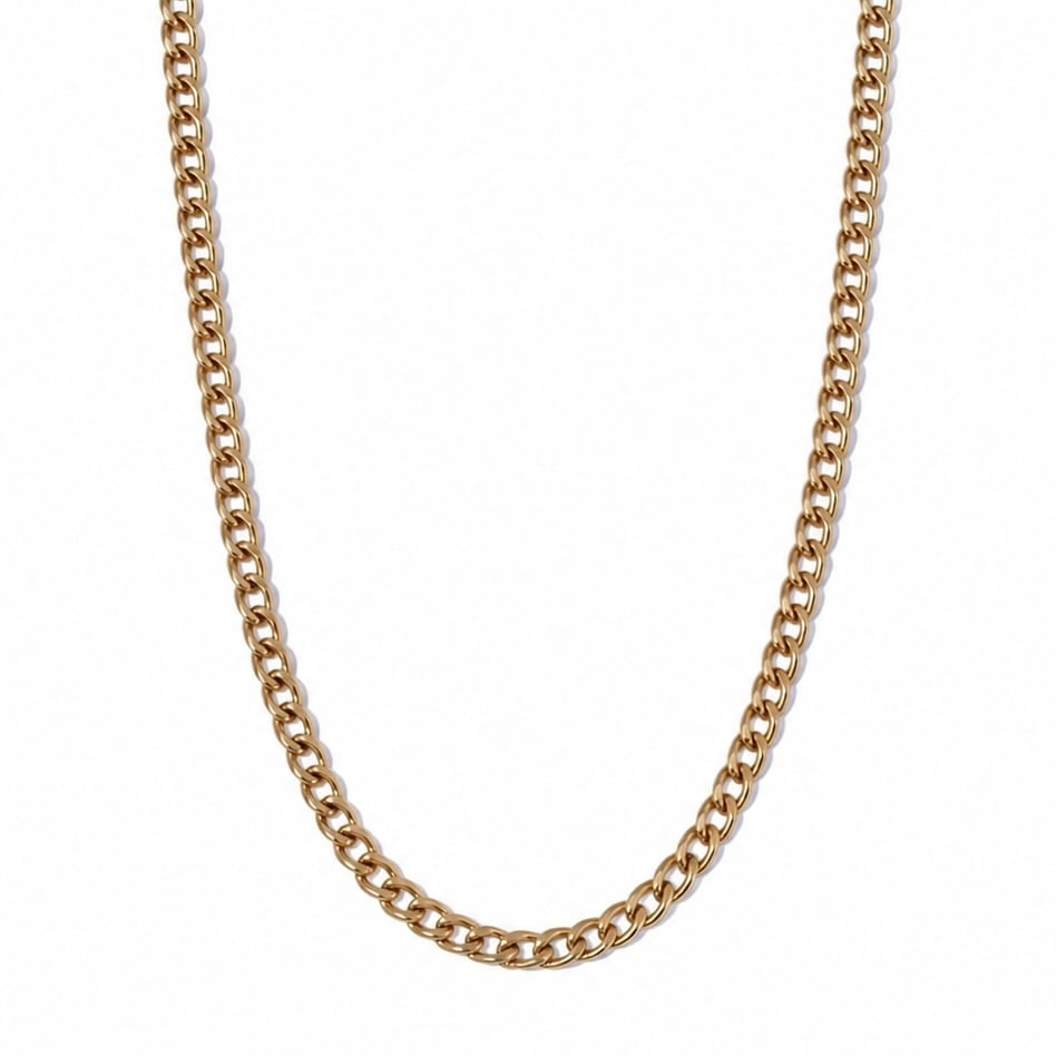 Essential Curb Chain Necklace(ゴールド)