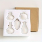 花瓶5個セット ホワイトセラミック 小さな花瓶 モダン ホームデコレーション オーナメントインサート花瓶 リビングルーム テーブル デスク装飾 家の装飾