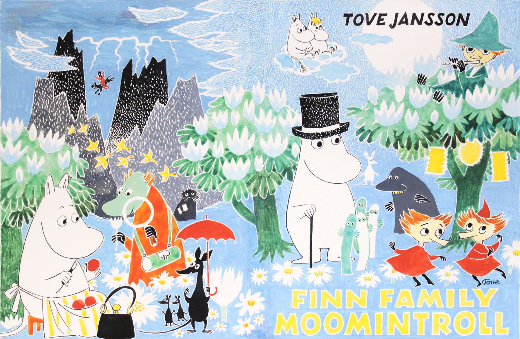 ムーミン 北欧 All Things Commerce「フィン ファミリー ムーミントロール」送料無料 フレーム 展示用フック付アートポスター 絵画 インテリア アート