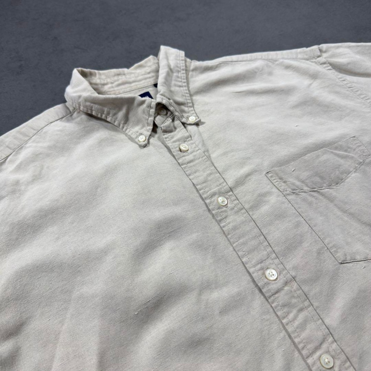 OLD GAP LINEN shirt L/S 00s XL 古着 - 3