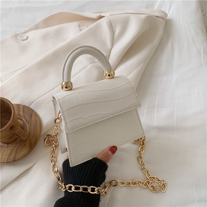 シックな小さなバッグ女性バッグ2020新しいバージョンのワイルドストーンパターンポータブルクロスボディバッグネット赤いショルダーミニバッグ Tiancai_Wing_Bag3766343