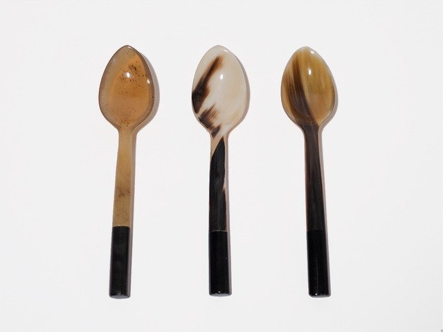 Egg spoon/Natural x Black tip