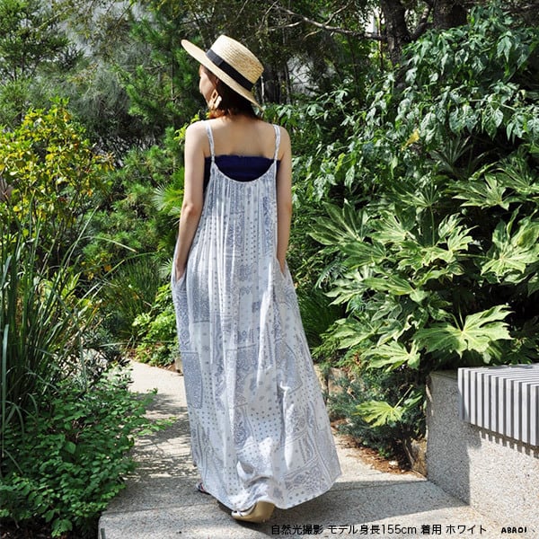 送料無料 メール便発送 】 キャミワンピース リゾートワンピース