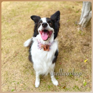 【beigeチェック柄 × brown(バックル:丸型)】ボリュームたっぷりリボンチョーカー