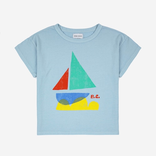 《BOBO CHOSES 2023SS》T-shirt / Multicolor Sail Boat / 2-11Y
