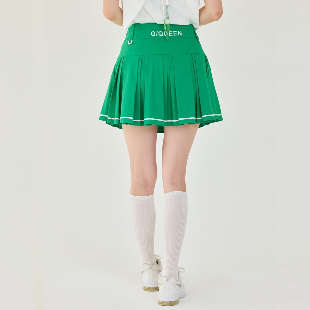 G/QUEENウエストラインレタリングプリーツ ゴルフスカート | Festa Golf