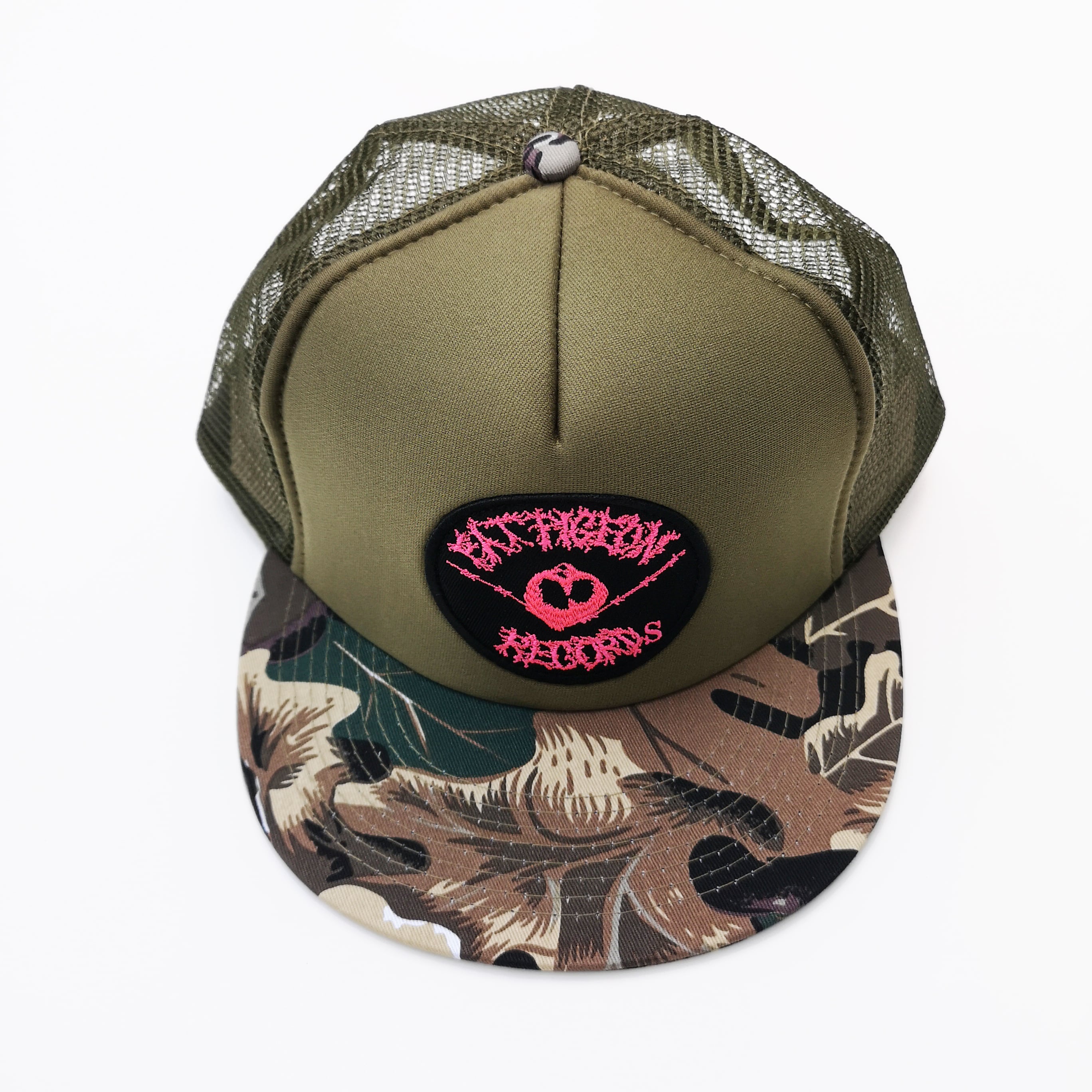 FAT PIGEON RECORDS CAMO MESH CAP