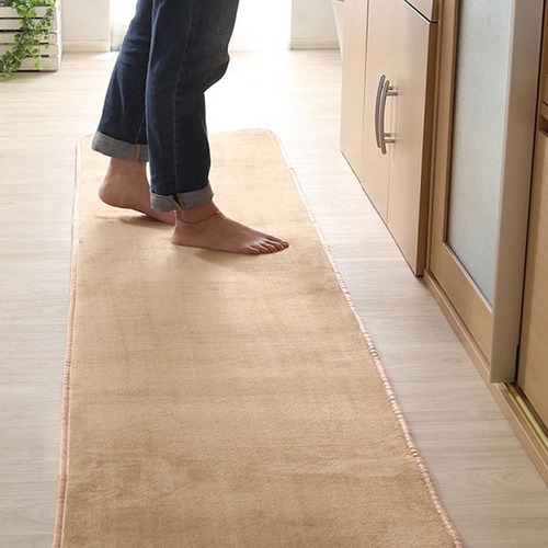 高密度フランネルマイクロファイバーキッチンマットMサイズ 50210cm 洗えるラグマット