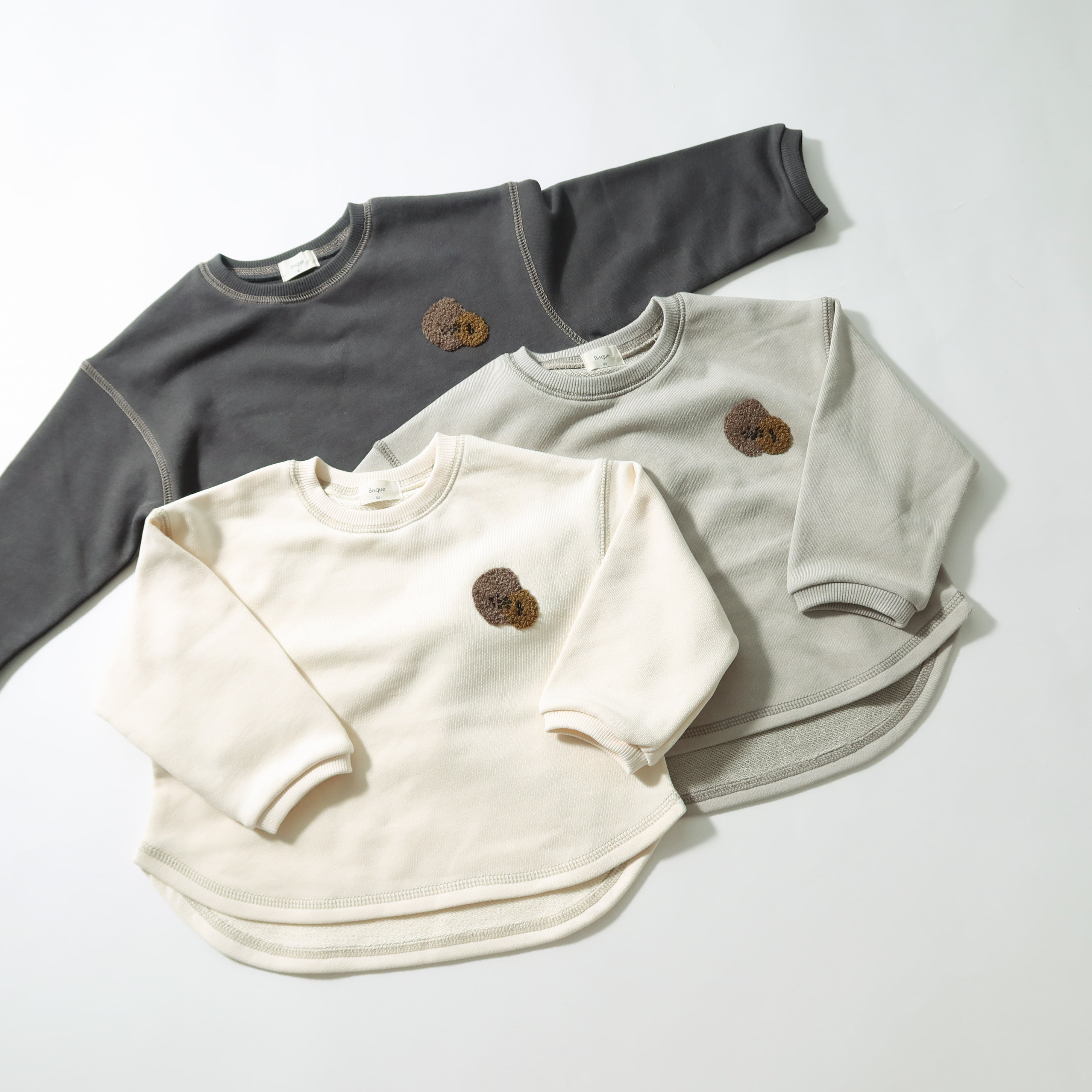 こども)配色ステッチスウェット