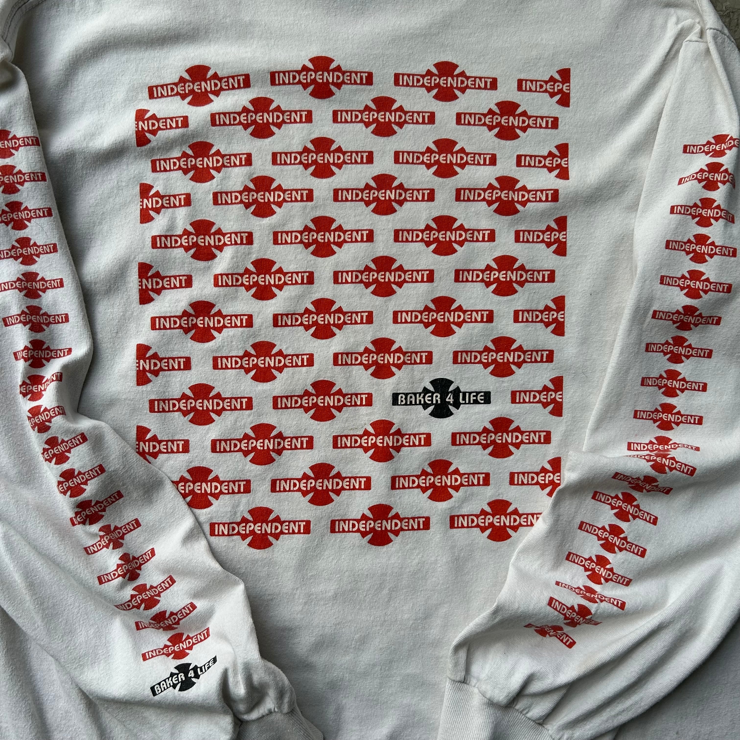 00s INDEPENDENT × BAKER "Baker 4 life" Ber logo design print L/S T-shirt【仙台店】