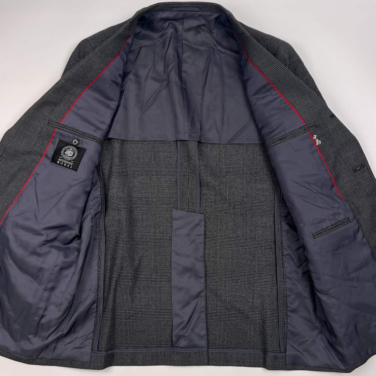 J.PRESS AUTHENTIC MODEL ジェイプレス グレンチェック 段返3B ウール テーラードジャケット 96-82-180/グレー メンズ