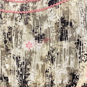 VINTAGE 50’s brown × pink cotton dress