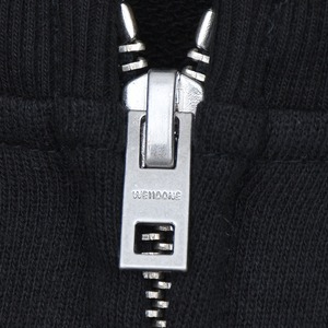 【WE11DONE】BLACK LAYERED DOUBLE STRING HOODIE