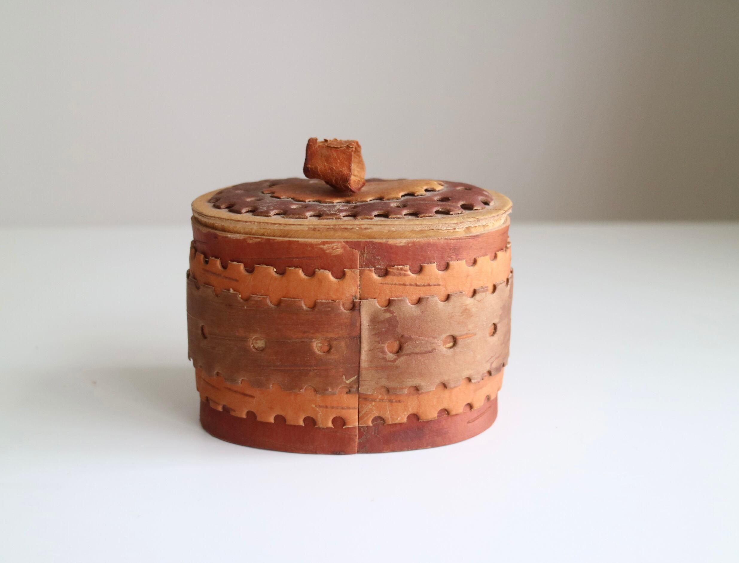 北欧ヴィンテージ】白樺の筒形キャニスター