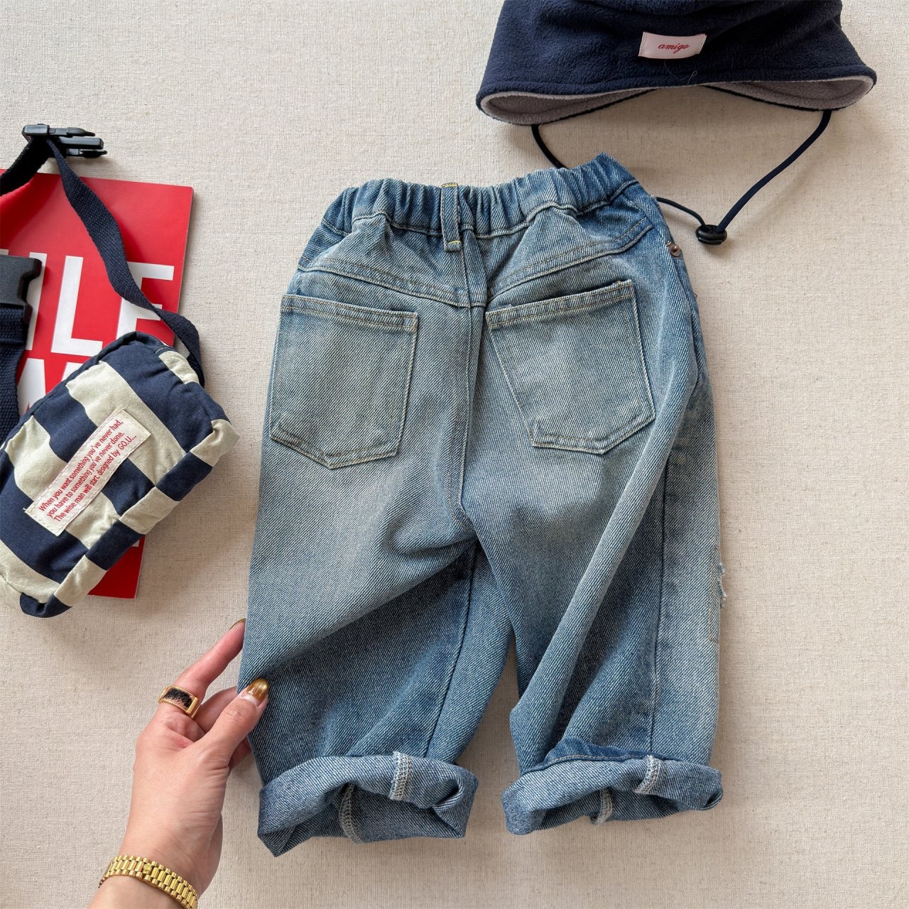 [bdiary] Eleven needlepoint denim pants / [비다이어리] 일레븐자수데님청바지