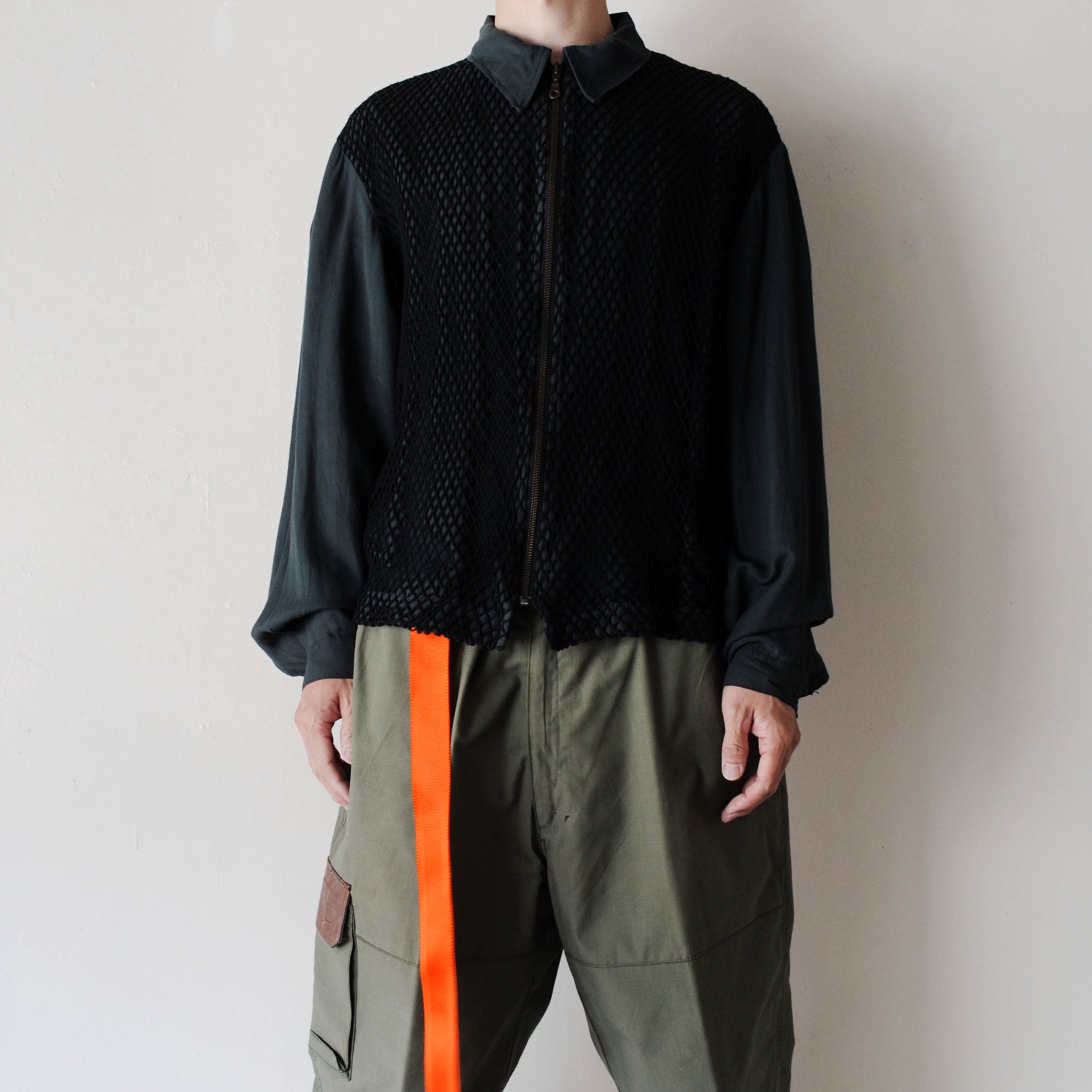 90s dexter wong fake UnbornCalf trousers