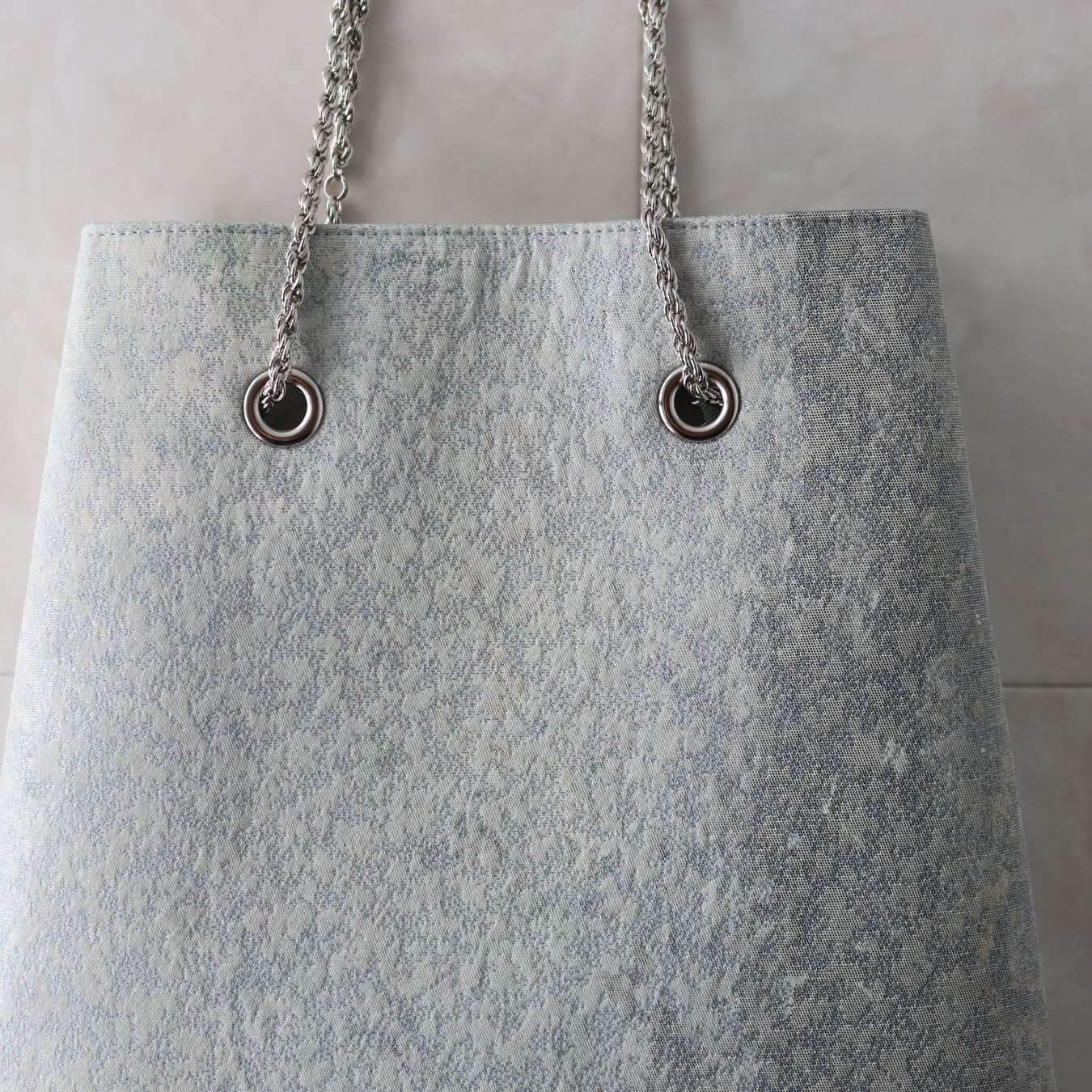 Obi Drawstring Bag Large/モルタルグレー/帯リメイクバッグ | KIMONO
