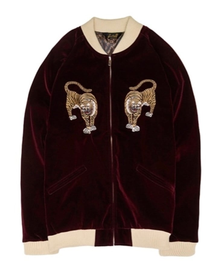 DRESS HIPPY / TIGER SOUVENIR JACKET (WINE) | UZ.UZ COMPANY