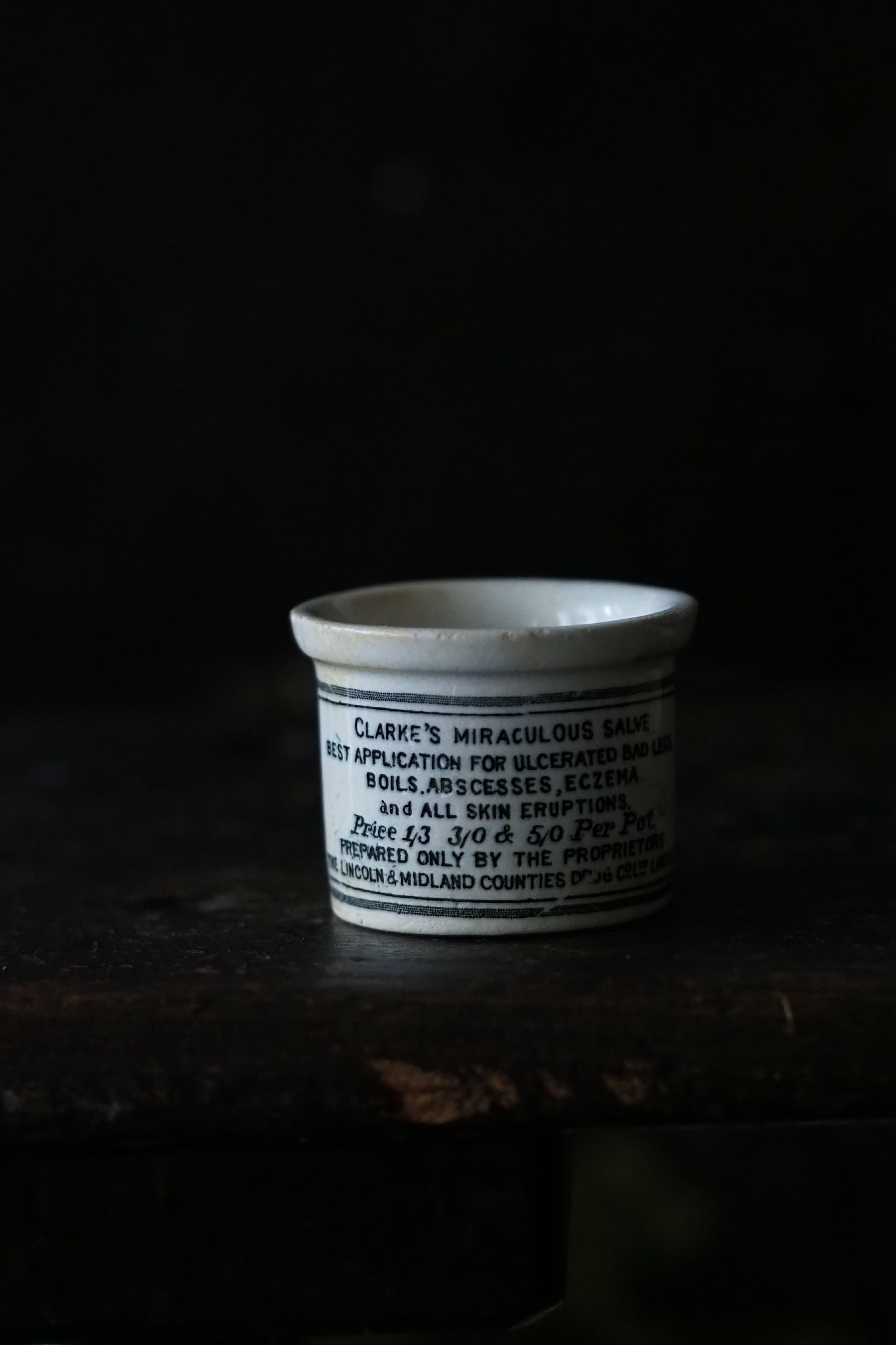 イギリス19世紀の軟膏壺-antique ointment pot | アンティーク