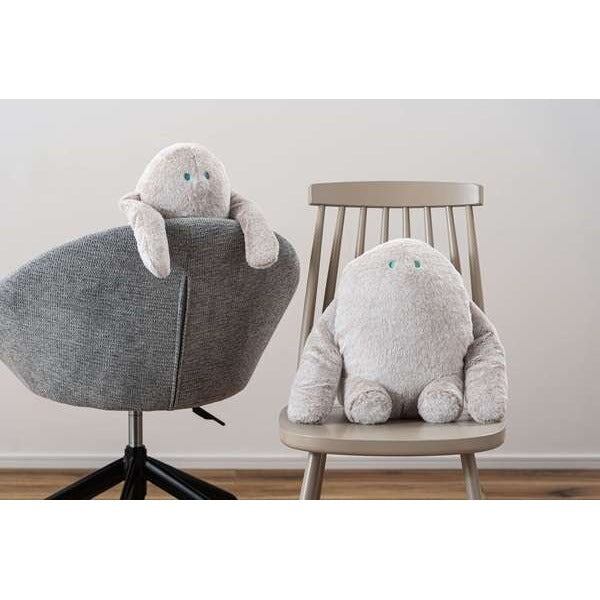 お座りクッション(イエティ) 幅21×奥行23×高さ30cm 完成品 ベージュ
