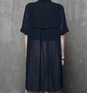 フロントショートバックロングシフォンシャツ