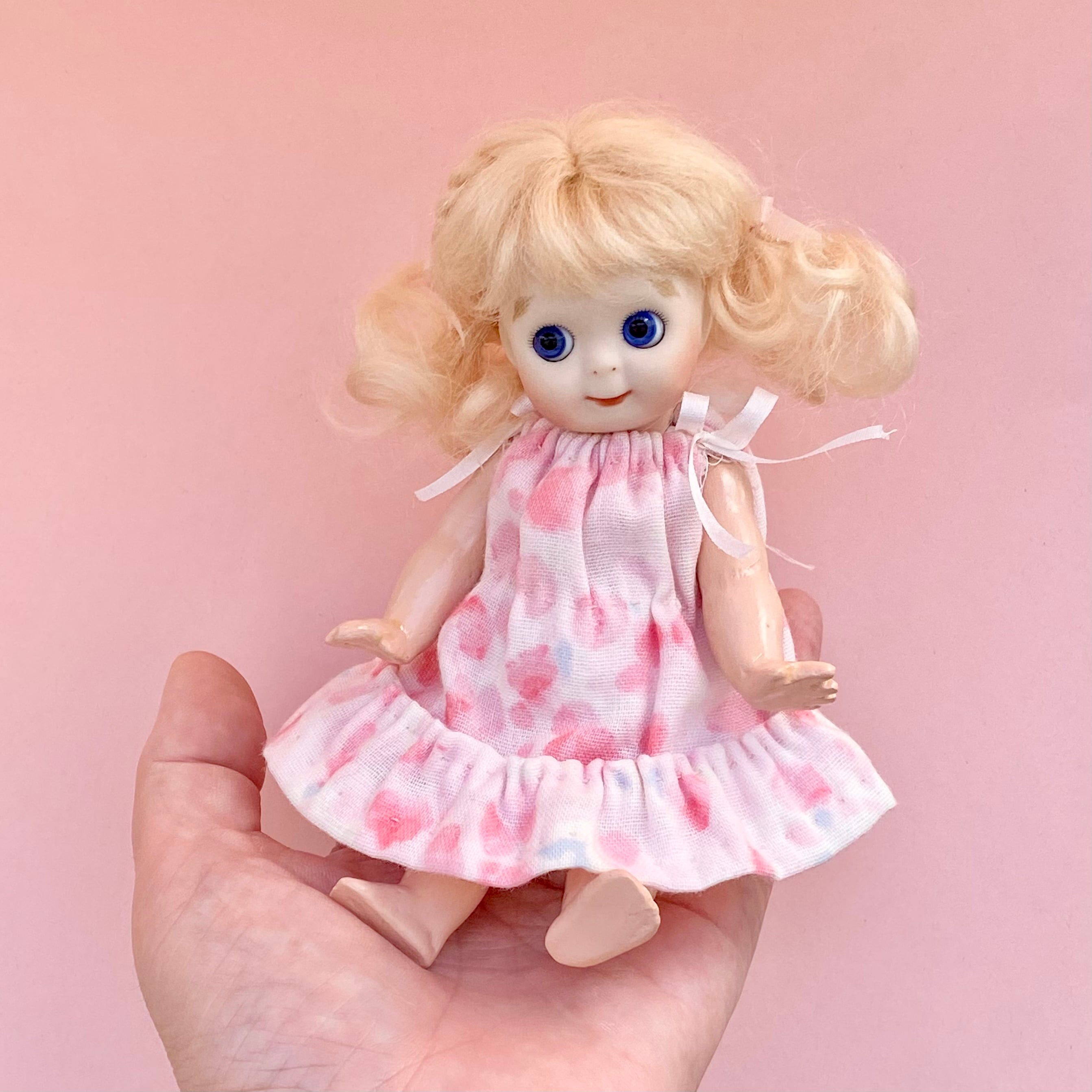 3hワークショップ】ケストナーグーグリー/約15cm/ビスクドール制作