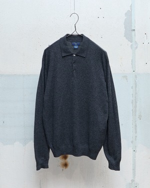 100% cashmere knitted polo shirt