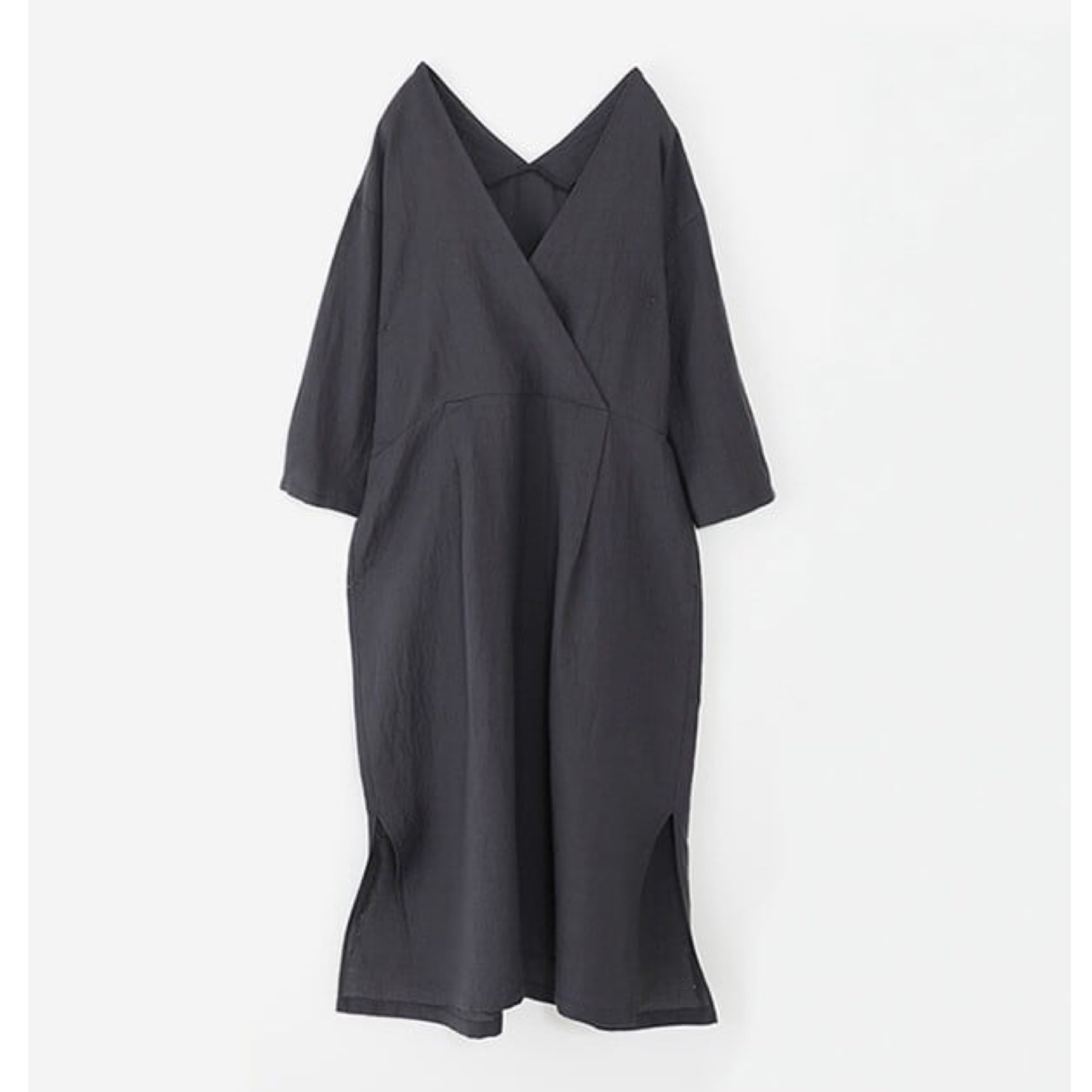 evam eva |linen silk one-piece (col. north sea)