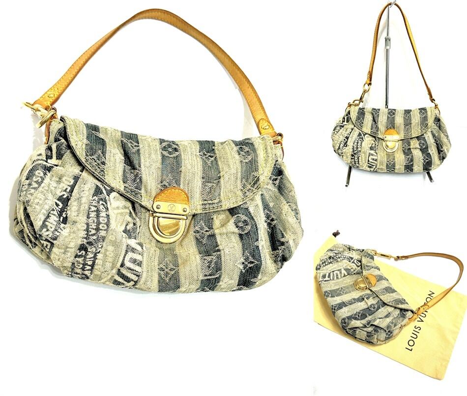 限定 LOUIS VUITTON ルイヴィトン モノグラム デニム ミニプリーティ  