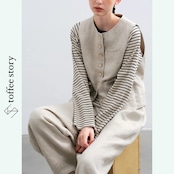 【2color】午後のリズムに溶けるボーダーTシャツ 《P0260》