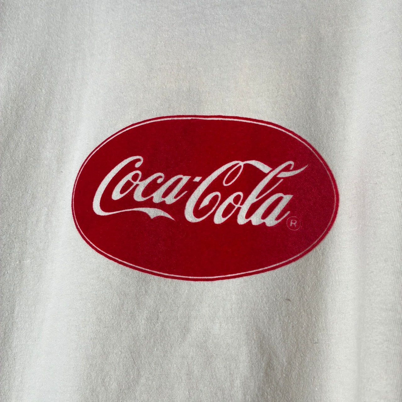 COCA COLA コカコーラ　リンガーTシャツ　赤白　