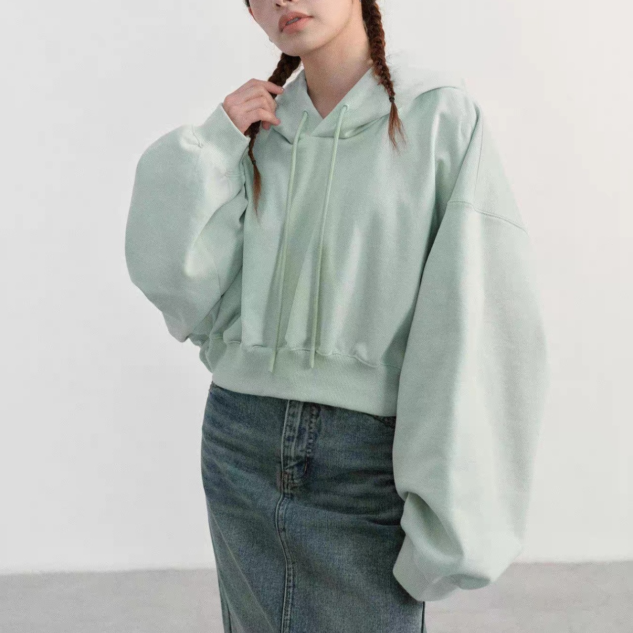 Cropped Sweat Parka T4308