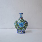 インドのブルーの花瓶(中)