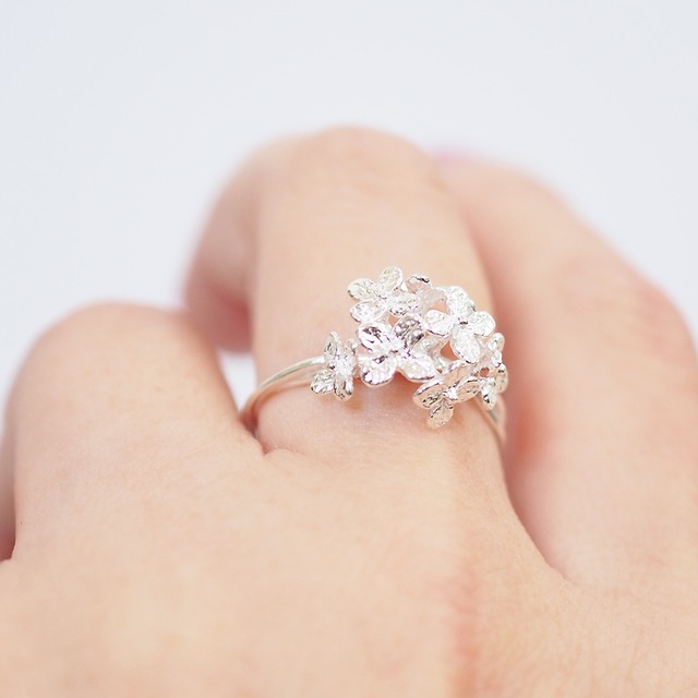 紫陽花のリング(silver)