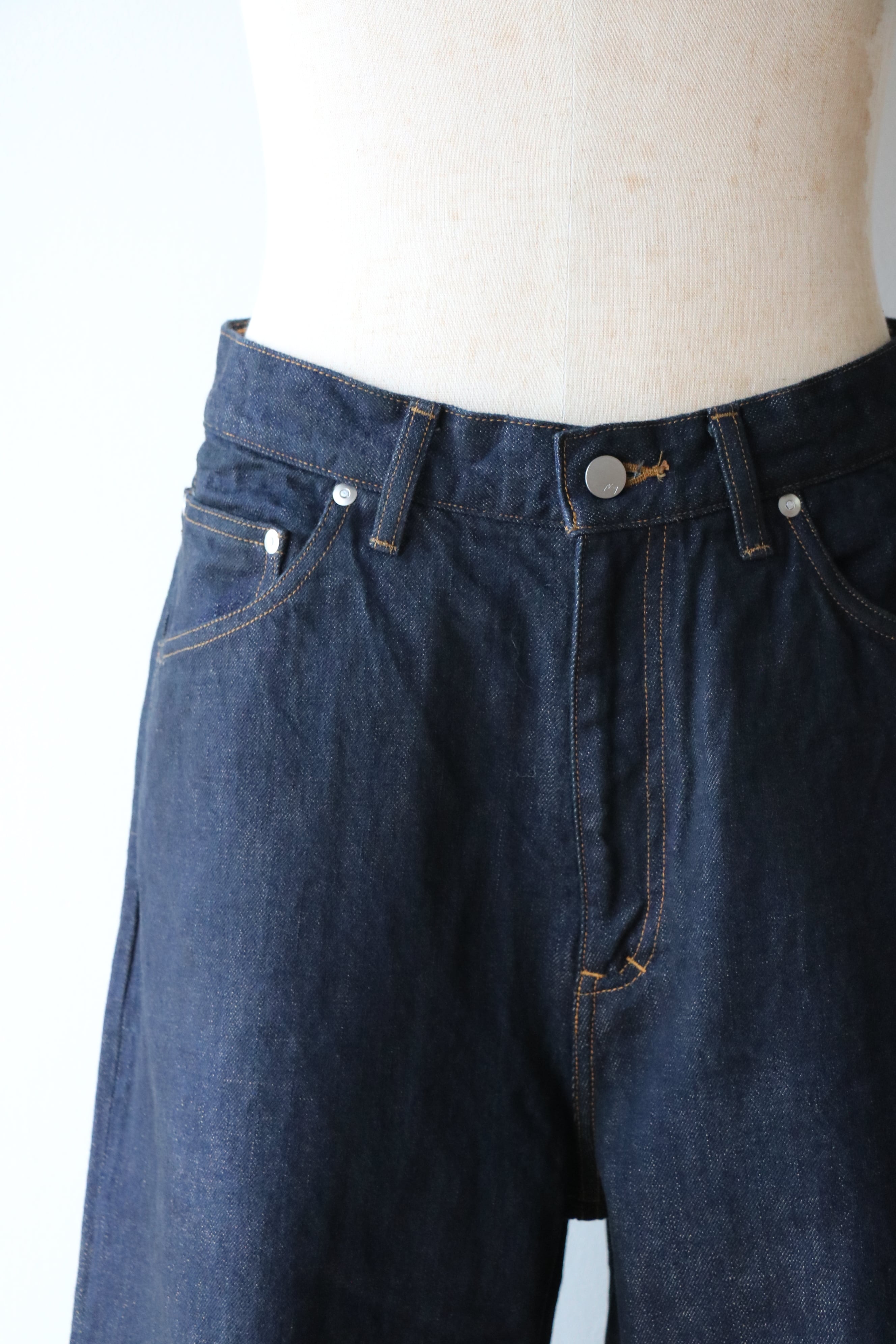 Ancellm -#08 SELVEDGE MIDDLE STRAIGHT 5P DENIM PANTS OW- / ANC-#08