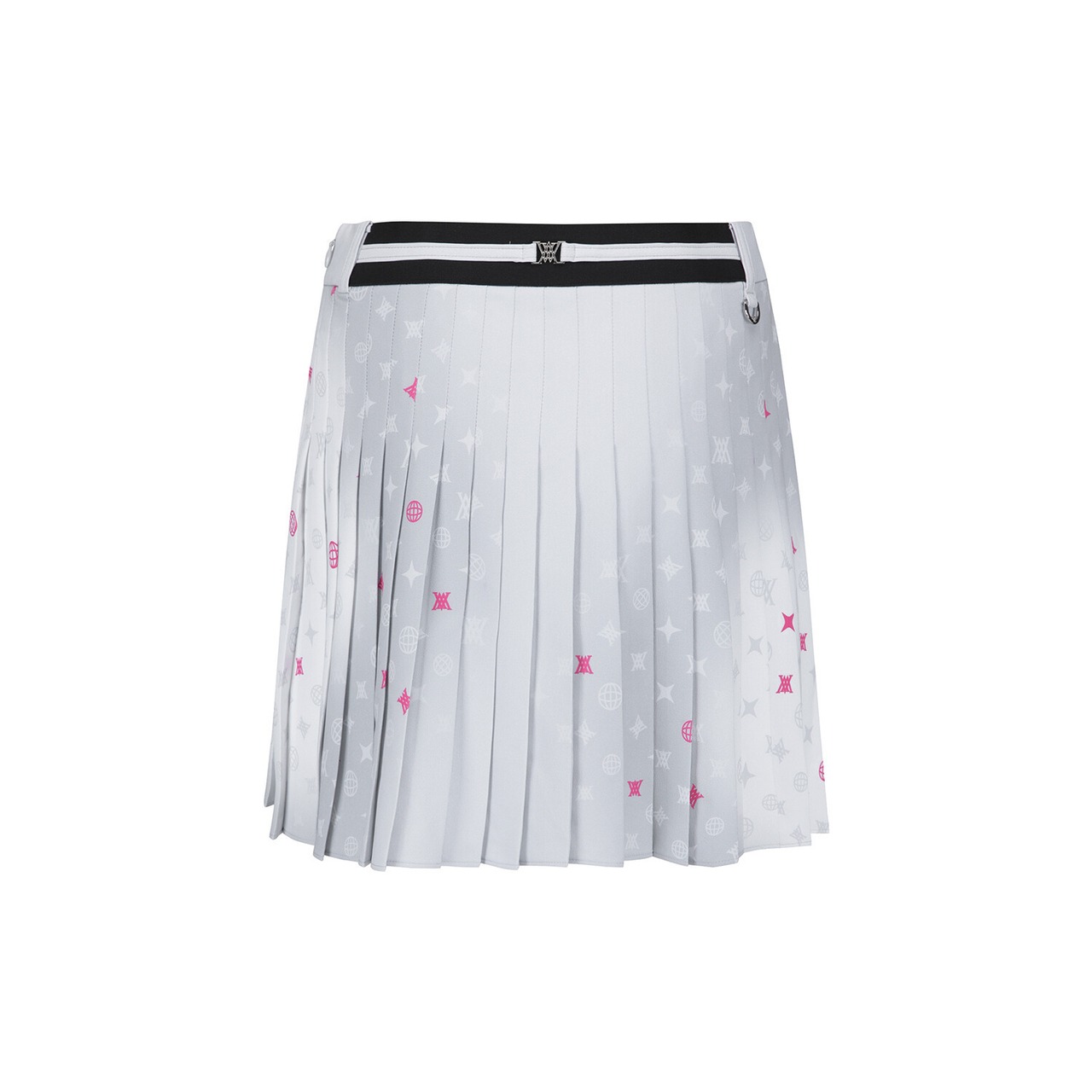 WOMEN SM GRADATION PATTERN PLEATED SKIRT