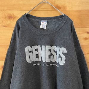 【JERZEES】GENESIS ロゴ プリント スウェット トレーナー L US古着