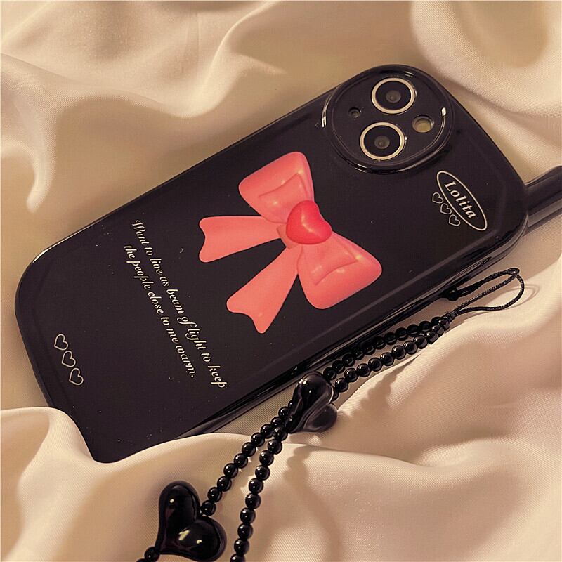 レトロ可愛い アナログ感 ガラケー風 Iphoneケース リボン Iphoneカバー リボン スマホ スマホグッズ 落下防止 おもしろ Lamitte Deco トレンド 韓国ファッション ショップ Base店
