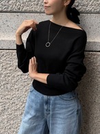 ボートネックルーズニット［60008］