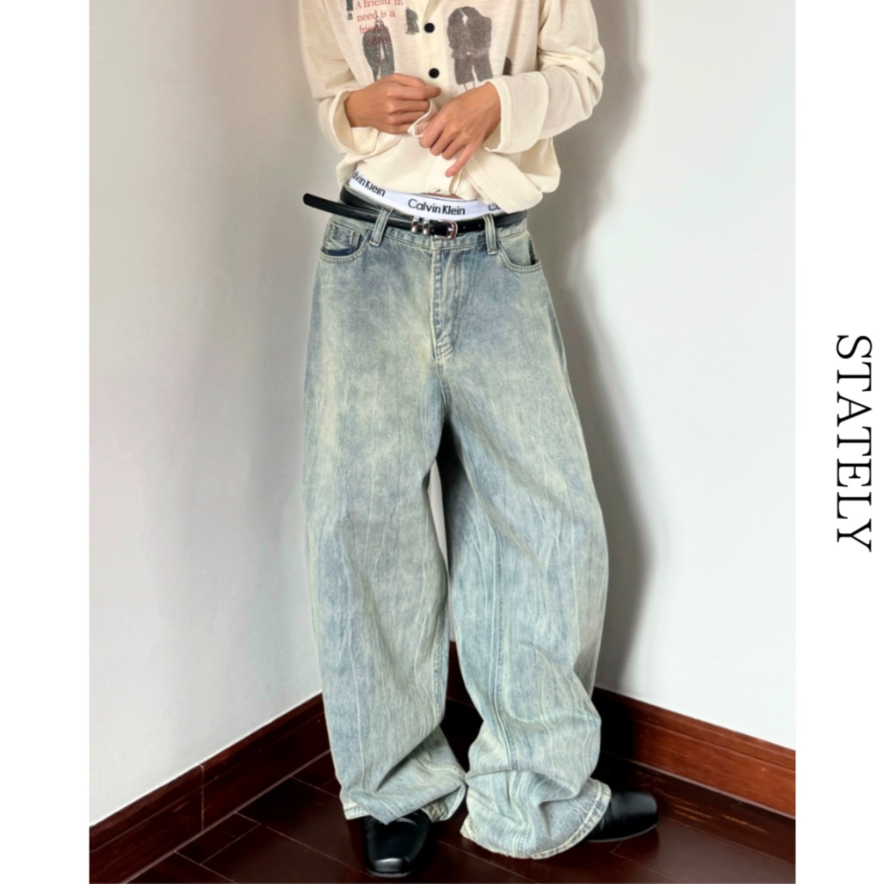 Vintage Mist Wide Denim_B120・画像2